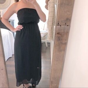 FOREVER 21 Small strapless black prom dress